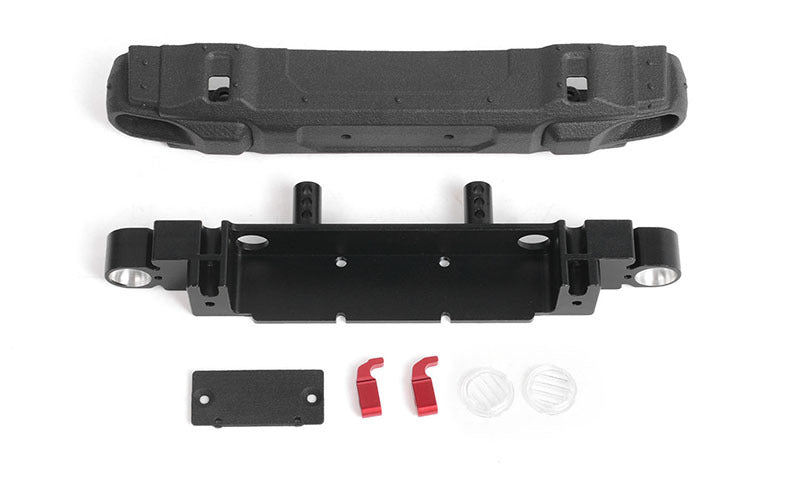 VVV-C1099 OEM Front Bumper w/ License Plate Holder for Axial 1/10 SCX10 III Jeep (Gladiator/Wrangler) RC 4WD