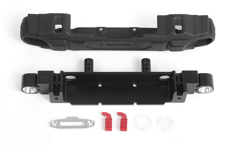 VVV-C1101 OEM Narrow Front Winch Bumper for Axial 1/10 SCX10 III Jeep (Gladiator/Wrangler) RC 4WD
