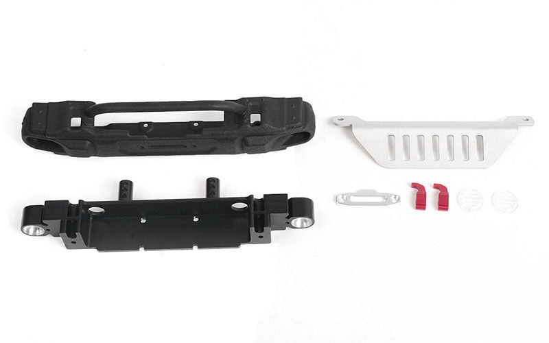 VVV-C1104 OEM Narrow Front Winch Bumper w/ Steering Guard for Axial 1/10 SCX10 III Jeep (Gladiator/Wrangler) (B) RC 4WD