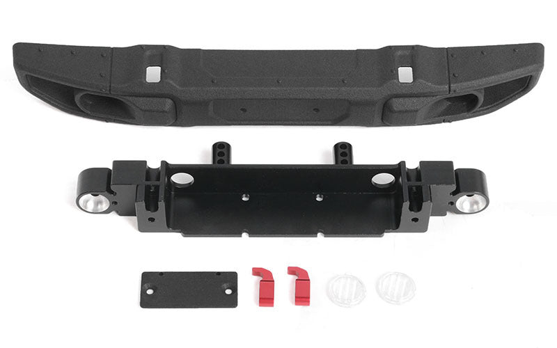 VVV-C1105 OEM Wide Front Bumper w/ License Plate Holder for Axial 1/10 SCX10 III Jeep (Gladiator/Wrangler) RC 4WD