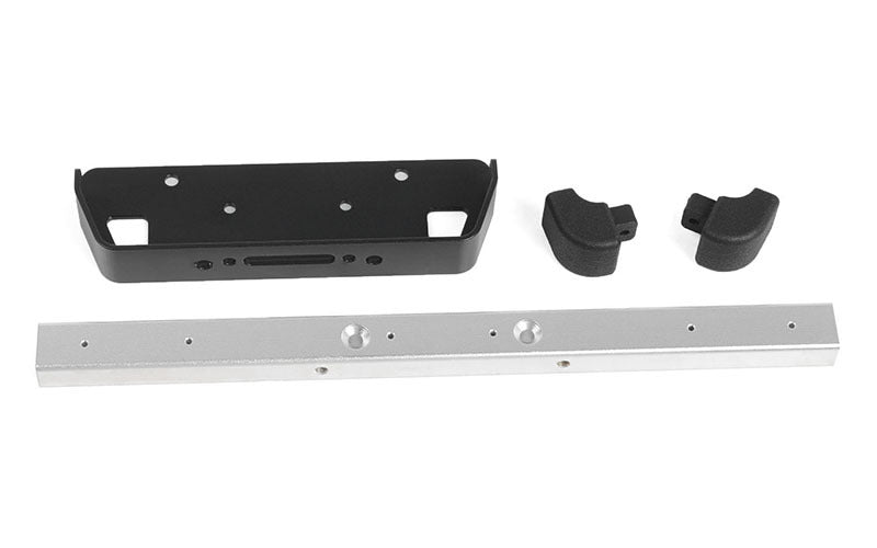 VVV-C1118 Classic Front Winch Bumper for RC4WD Gelande II 2015 Land Rover Defender D90 (Silver) RC 4WD