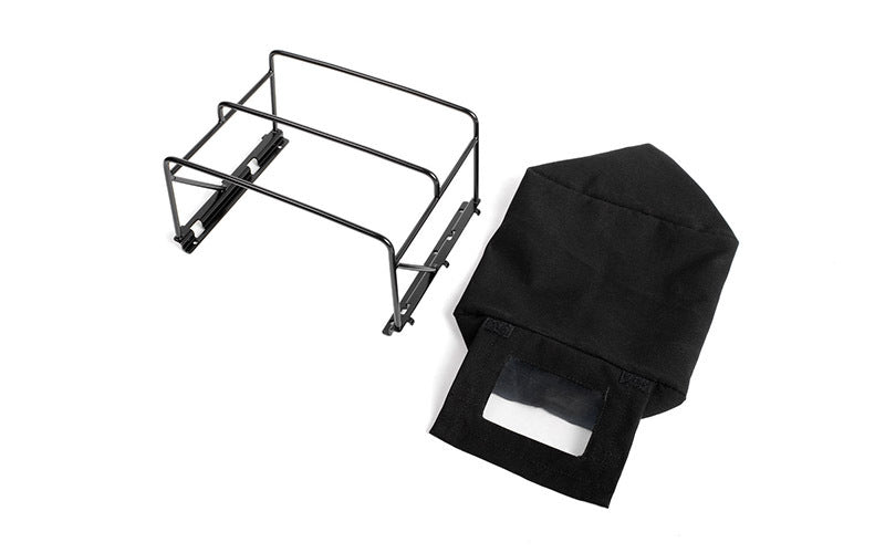 VVV-C1128 Steel Tube Bed Cage w/ Soft Top for RC4WD Gelande II 2015 Land Rover Defender D90 (Pick-Up) (Black) RC 4WD