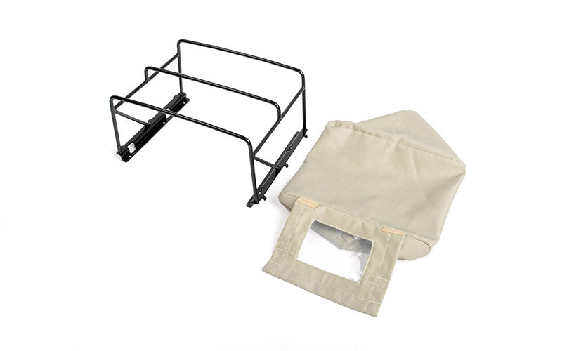 VVV-C1129 Steel Tube Bed Cage w/ Soft Top for RC4WD Gelande II 2015 Land Rover Defender D90 (Pick-Up) (Tan) RC 4WD