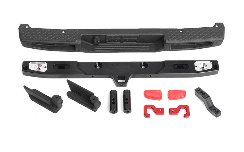 VVV-C1132 OEM Rear Bumper w/ Tow Hook for Axial 1/10 SCX10 III Jeep JT Gladiator RC 4WD