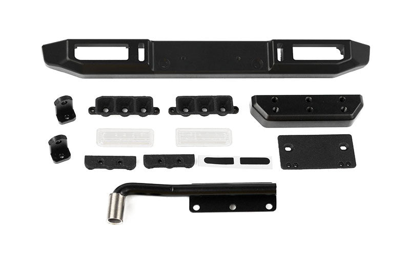 VVV-C1198 Guardian Steel Rear Bumper W/ Exhaust for MST 4WD Off-Road Car Kit W/ J4 Jimny Body (Style A) RC 4WD