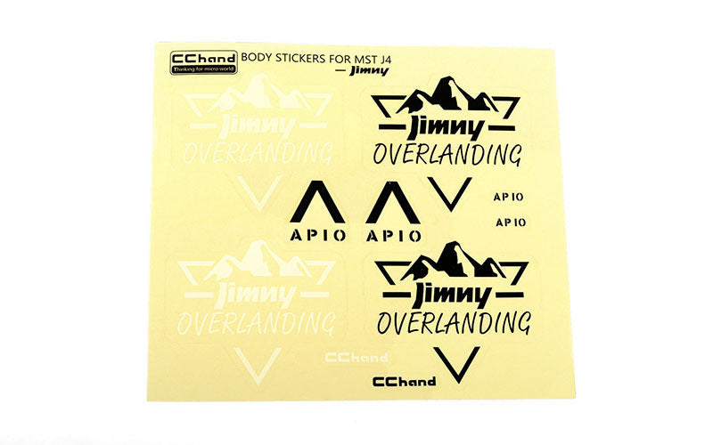 VVV-C1205 Overlanding Decal Sheet for MST 4WD Off-Road Car Kit W/ J4 Jimny Body RC 4WD