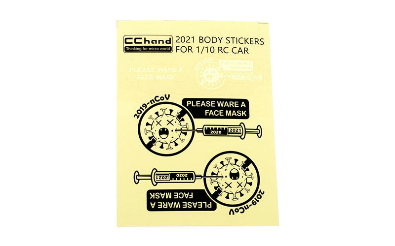VVV-C1209 COVID Decal Sheet for MST 4WD Off-Road Car Kit W/ J4 Jimny Body RC 4WD