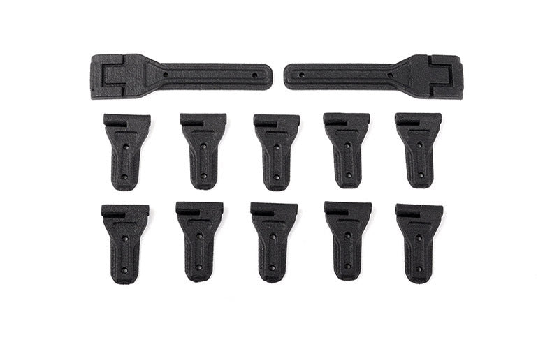 VVV-C1217 Complete Door and Tailgate Hinge Set for Axial SCX6 JEEP Wrangler JLU RC 4WD