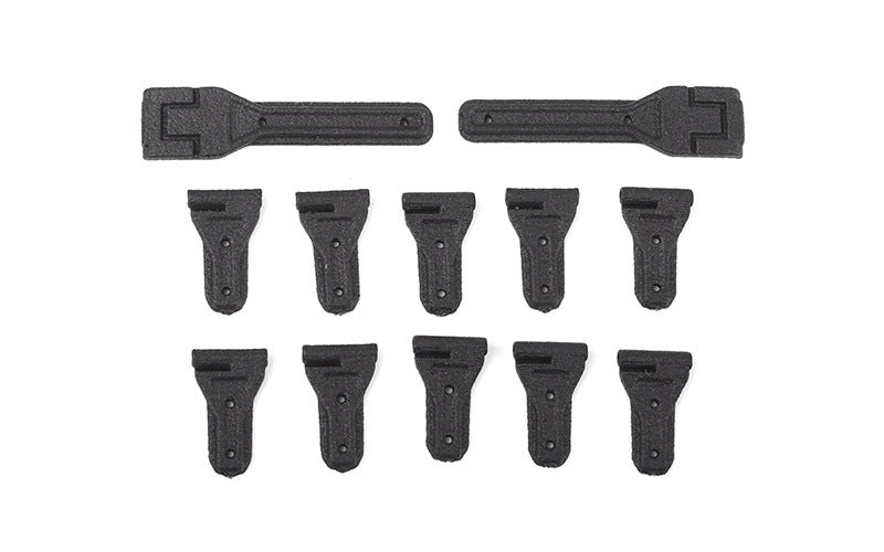 VVV-C1224 Complete Door and Tailgate Hinge Set for Axial 1/10 SCX10 Jeep Wrangler RC 4WD