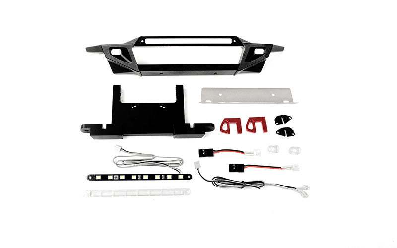 VVV-C1229 Rook Metal Front Bumper with LED for Traxxas TRX-4 2021 Bronco RC 4WD