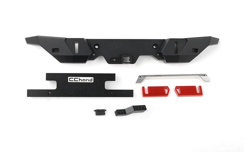 VVV-C1231 Rook Metal Rear Bumper with Hitch Bar for Traxxas TRX-4 2021 Bronco RC 4WD