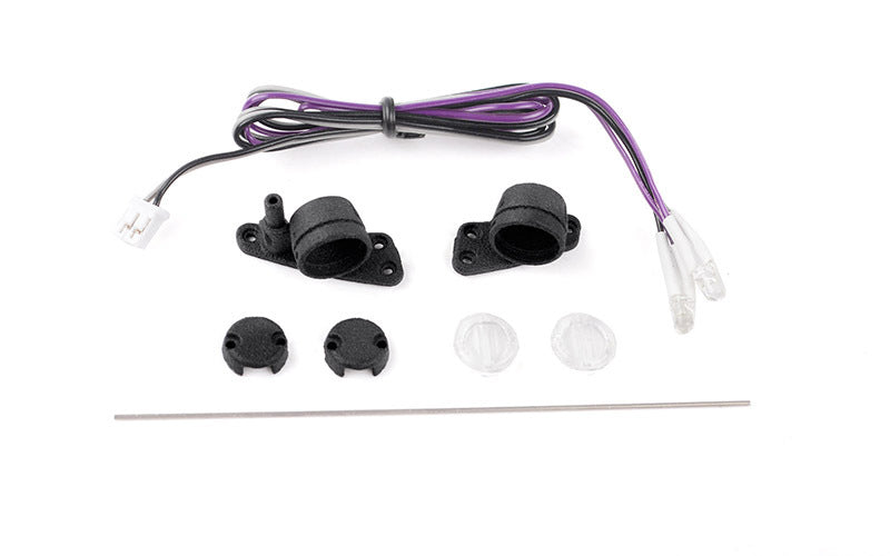VVV-C1247 LED A Pillar Front Light and Antenna for Traxxas TRX-4 2021 Bronco RC 4WD
