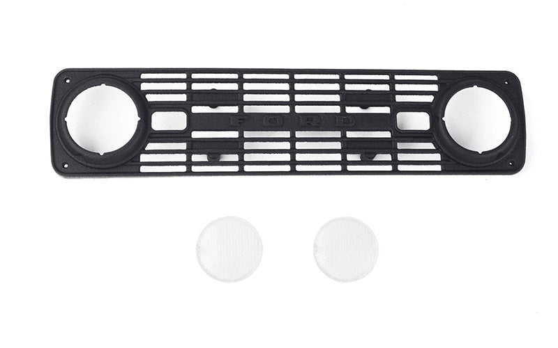 VVV-C1269 Front Grille and Lenses for Axial SCX10 III Early Ford Bronco (Black) RC 4WD