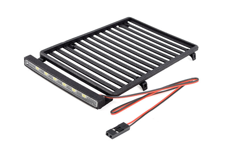 VVV-C1361 Flat Roof Rack w/ LED for Axial SCX24 Jeep Wrangler JLU RC 4WD