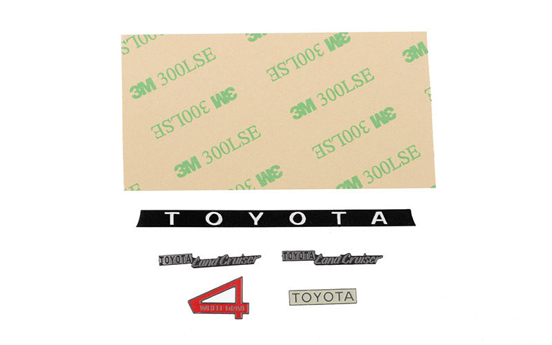VVV-C1404 Metal Emblem Set for RC4WD Trail Finder 2 Truck Kit "LWB" W/ 1980 Toyota Land Cruiser FJ55 Lexan Body Set RC 4WD