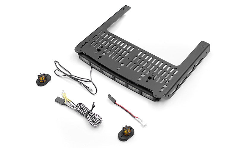 VVV-C1437 Roof Rack W/ Light Bar and Warning Light for Traxxas TRX-6 Ultimate RC Hauler RC 4WD