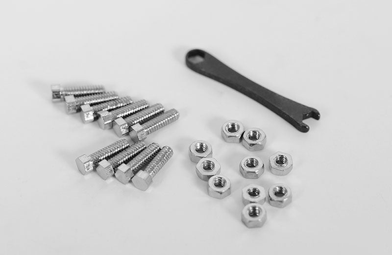 VVV-S0046 Ultra Scale Hardened Steel Driveshaft Hardware & Wrench RC 4WD