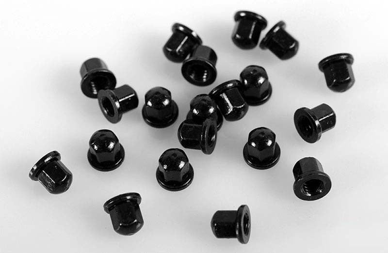 VVV-S0076 M2 Flanged Acorn Nuts (Black) RC 4WD