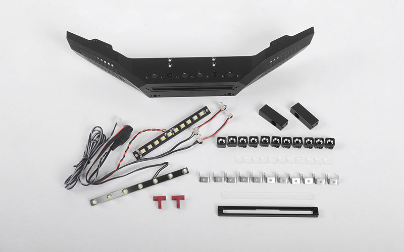 VVV-S0212 Assailant Front Bumper w/ LEDs for Desert Runner w/ Hero Hard Body Set RC 4WD