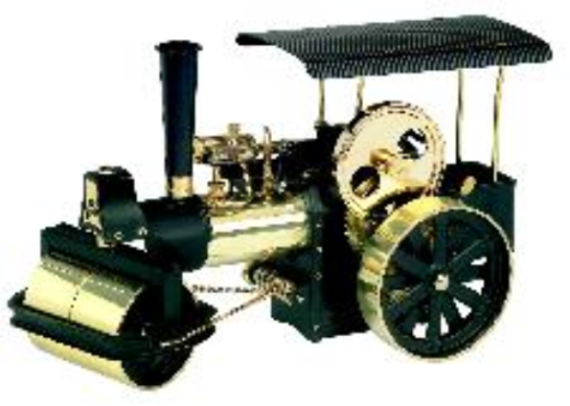 Wilesco D 366 Steam Roller black/brass W00366