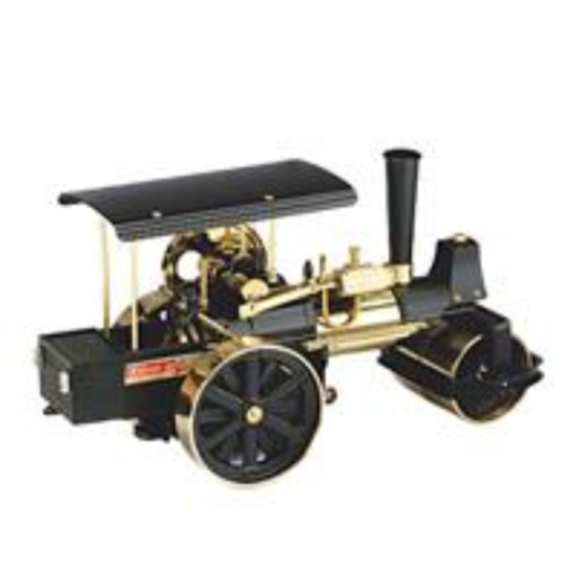 Wilesco D 396 Steam Roller black/brass with RC control W00396