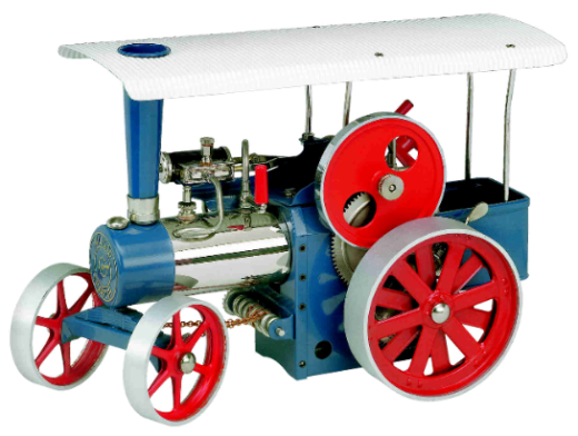 Wilesco D 415 Steam Traction Engine Kit, blue W00415