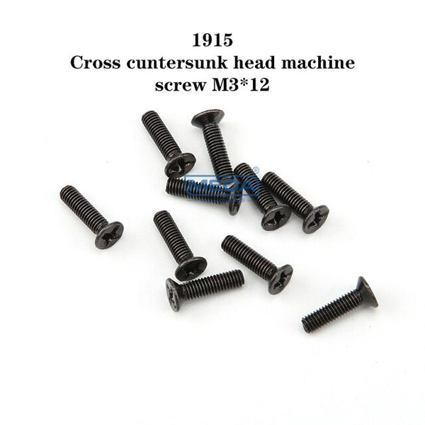 WL104001-1915 Cross countersunk head machine screw 3*12KM