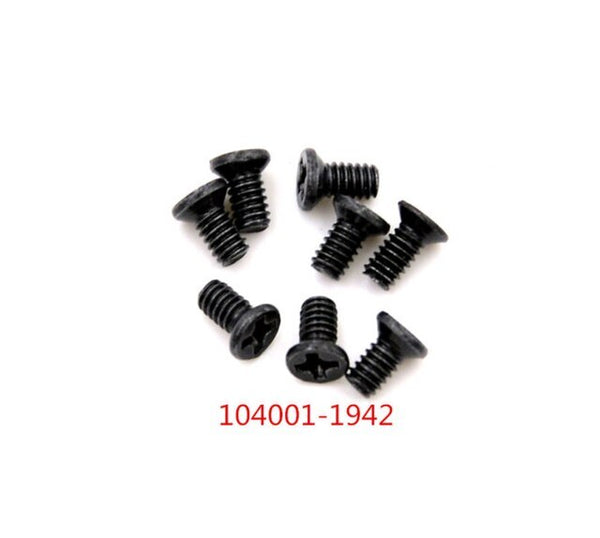WL104001-1942 Cross countersunk head machine screw 2*4KM
