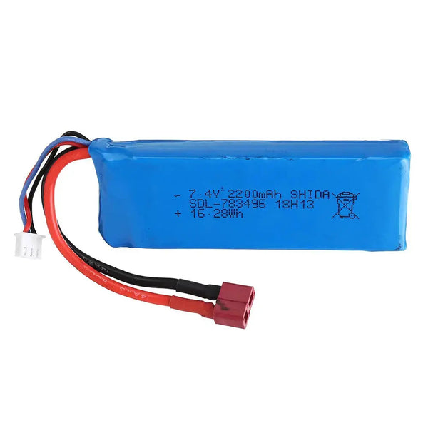 WL144001-1652 Lithium battery 7.4V 2200mAh T plug (SF) group