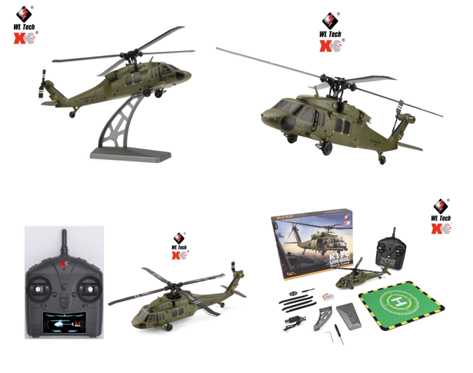 WLK170 K170 (Black Hawk UH-60L) Four way Four blade Non aileron Helicopter WL TOYS
