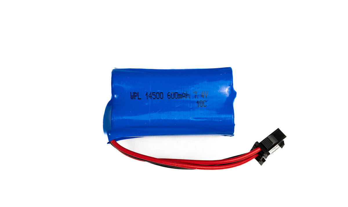 WPL 7.4V 600mAh 10C Li-ion Battery WPL-2S-600
