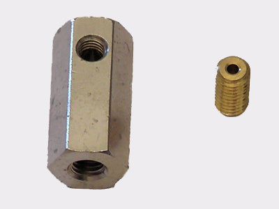 Wilesco Manometer Base. Nickel Plated. With Thread Pin M6 (D18.20.22.1 WSP1531