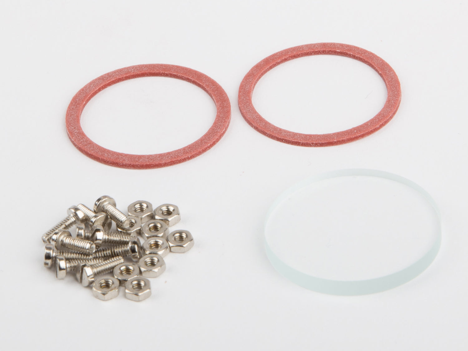 Wilesco Water Gauge Glass. 27mm Dia w/Bolts. Nuts & Sealing Rings WSP1540