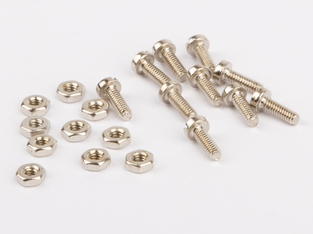 Wilesco Screws And Nuts M2. Each 10 Pc.. Nickel Plated WSP1542