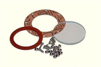 Wilesco Water Gauge Glass. 4 mm Thick. 37mm Dia. w/Bolts. Nuts & Seali WSP1549