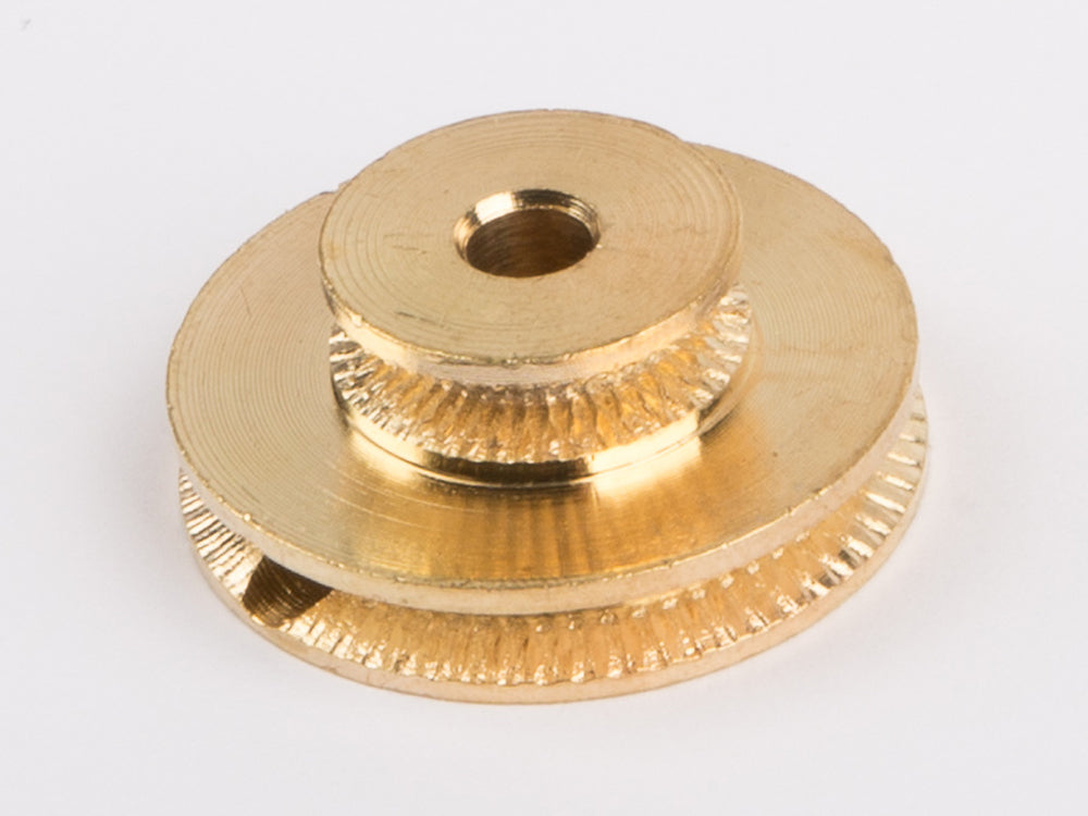 Wilesco Twin Groovedpulley 25 Mm. Polishedbrass WSP1637