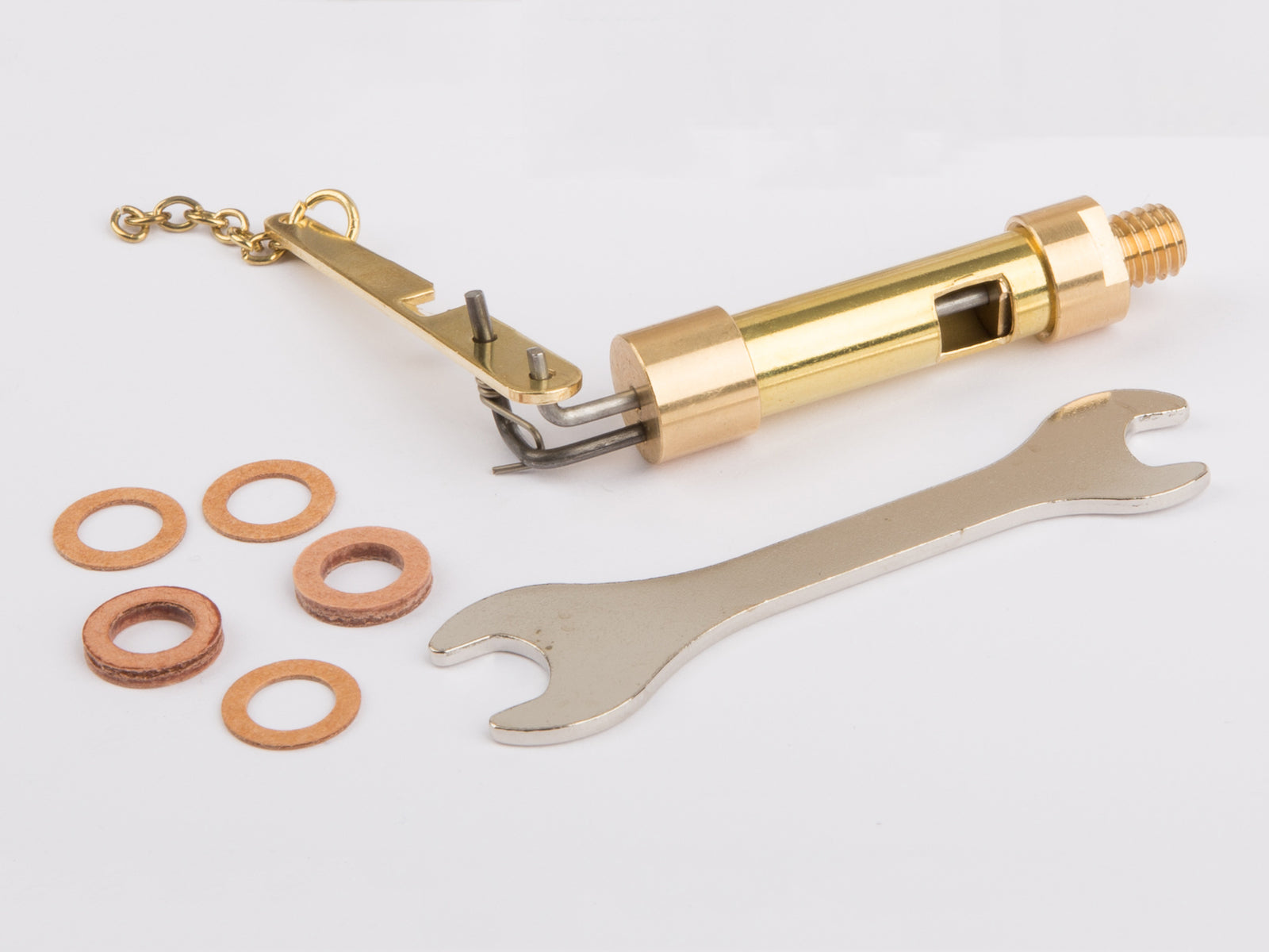 Wilesco Steam Whistle With Chain. Thread M6. (D15.21. 305. 430. 70) WSP1963