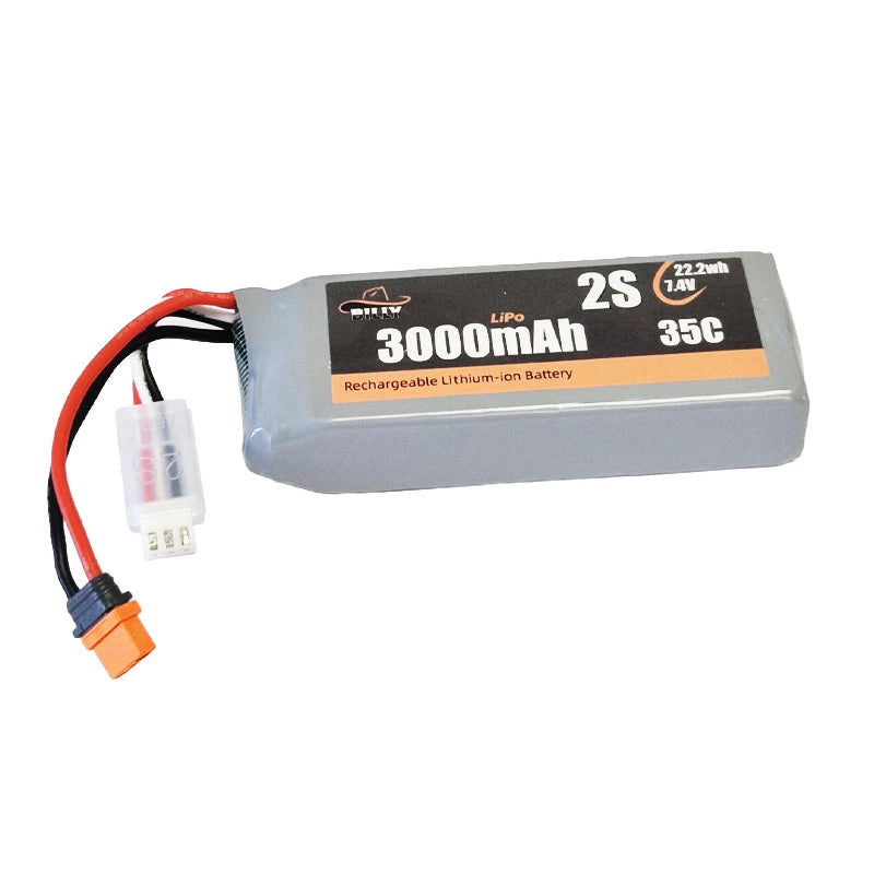 Billy RC 3000mAh 2S 7.4V 35C LiPo Battery with IC2 Connector, Arrma Grom - YJBLD014