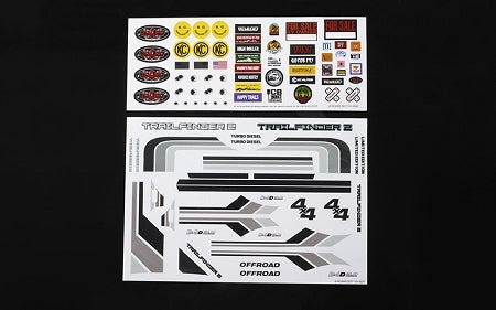 Z-B0140 Complete Graphic Decal Set for Mojave II 2/4 Door Body RC 4WD