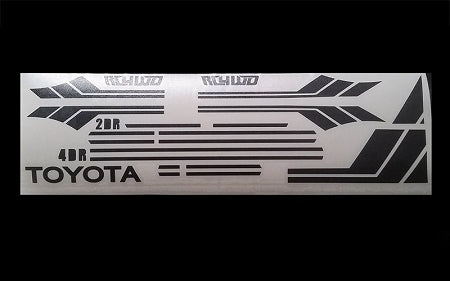 Z-B0143 RC4WD Clean Stripes for Mojave II 2/4 Door Decal Sheet (Black) RC 4WD