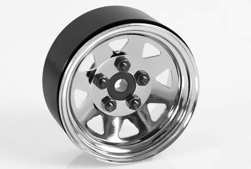 Z-Q0040 5 Lug Wagon 1.9" Single Steel Stamped Beadlock Wheel (Chrome) RC 4WD