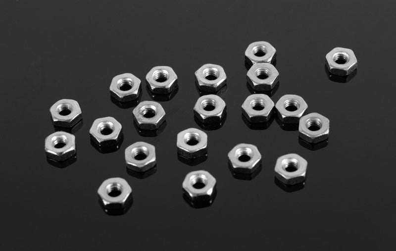 Z-S0369 Regular M2.5 Silver Nuts (20) RC 4WD