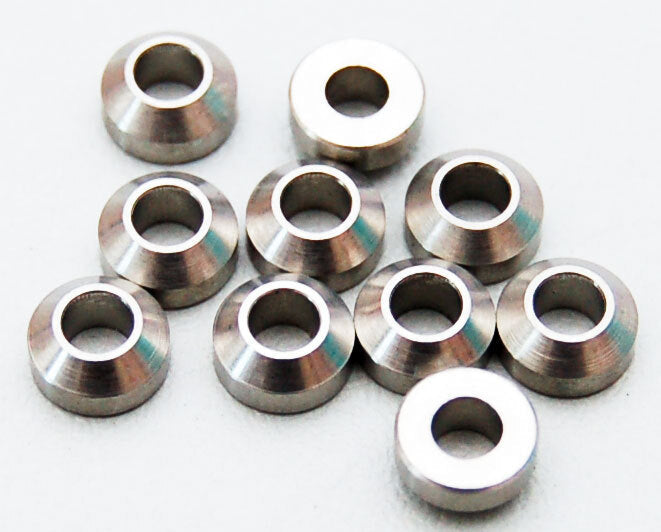 Z-S0385 Heavy Duty Steel Silver 3mm Con Washers (10) RC 4WD