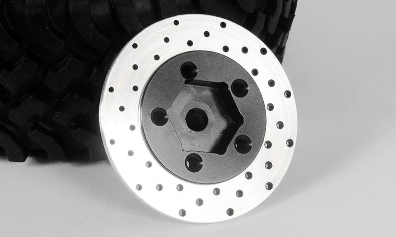 Z-S0532 1.9 5 Lug Steel Wheel Hex Hub with Brake Rotor RC 4WD