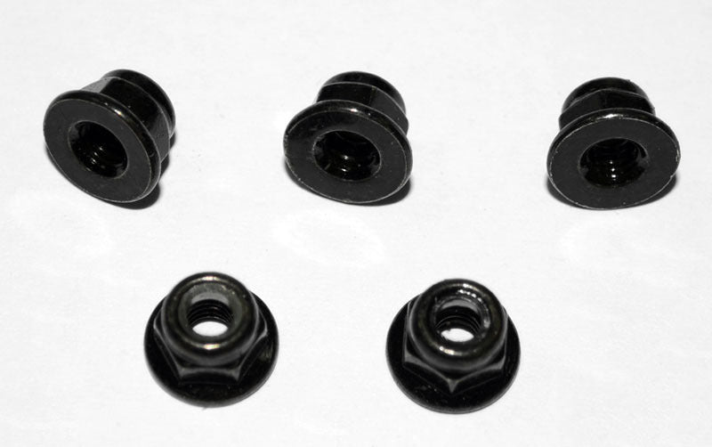 Z-S0620 M4 Flanged Lock Nut (Black) RC 4WD