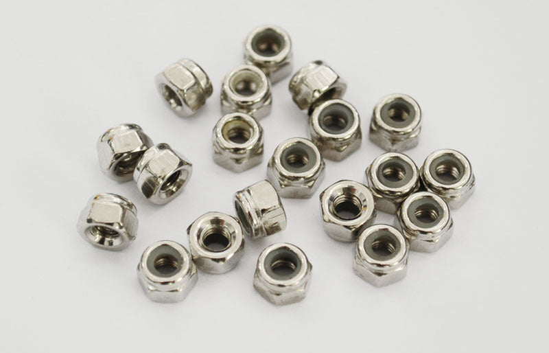 Z-S0627 Nylock Nut M3 (Silver) RC 4WD