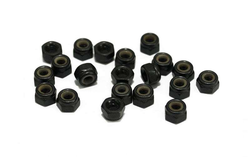 Z-S0629 Nylock Nuts M3 (Black) RC 4WD