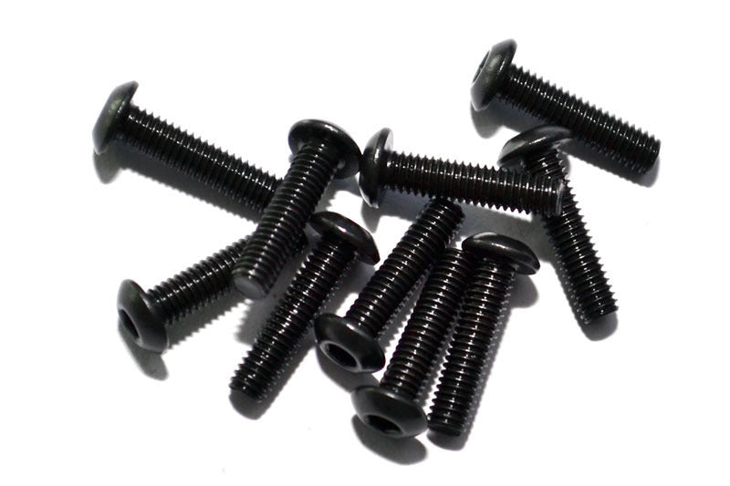 Z-S0654 Steel Button Head Cap Screws M3 x 12mm (10) RC 4WD