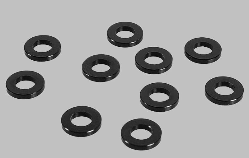 Z-S0809 1mm Black Spacer with M3 Hole (10) RC 4WD