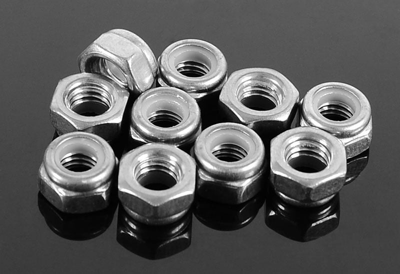 Z-S0842 Nylock Nuts M5 (Silver) RC 4WD